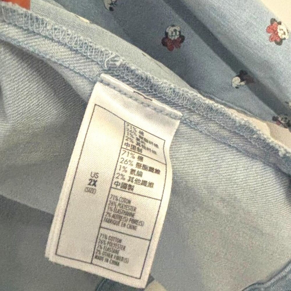 Disney Parks Womans Minnie Mouse Stretch Denim Jean Jacket SZ 2X - Picture 12 of 15